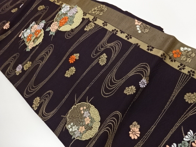 JAPANESE KIMONO / SNOWFLAKE / FLOWER PATTERN / RUNNING WATER / WOVEN N
